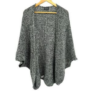 Astr The Label Open Front‎ Cardigan Oversized XS Gray Wool Blend Chunky Sweater